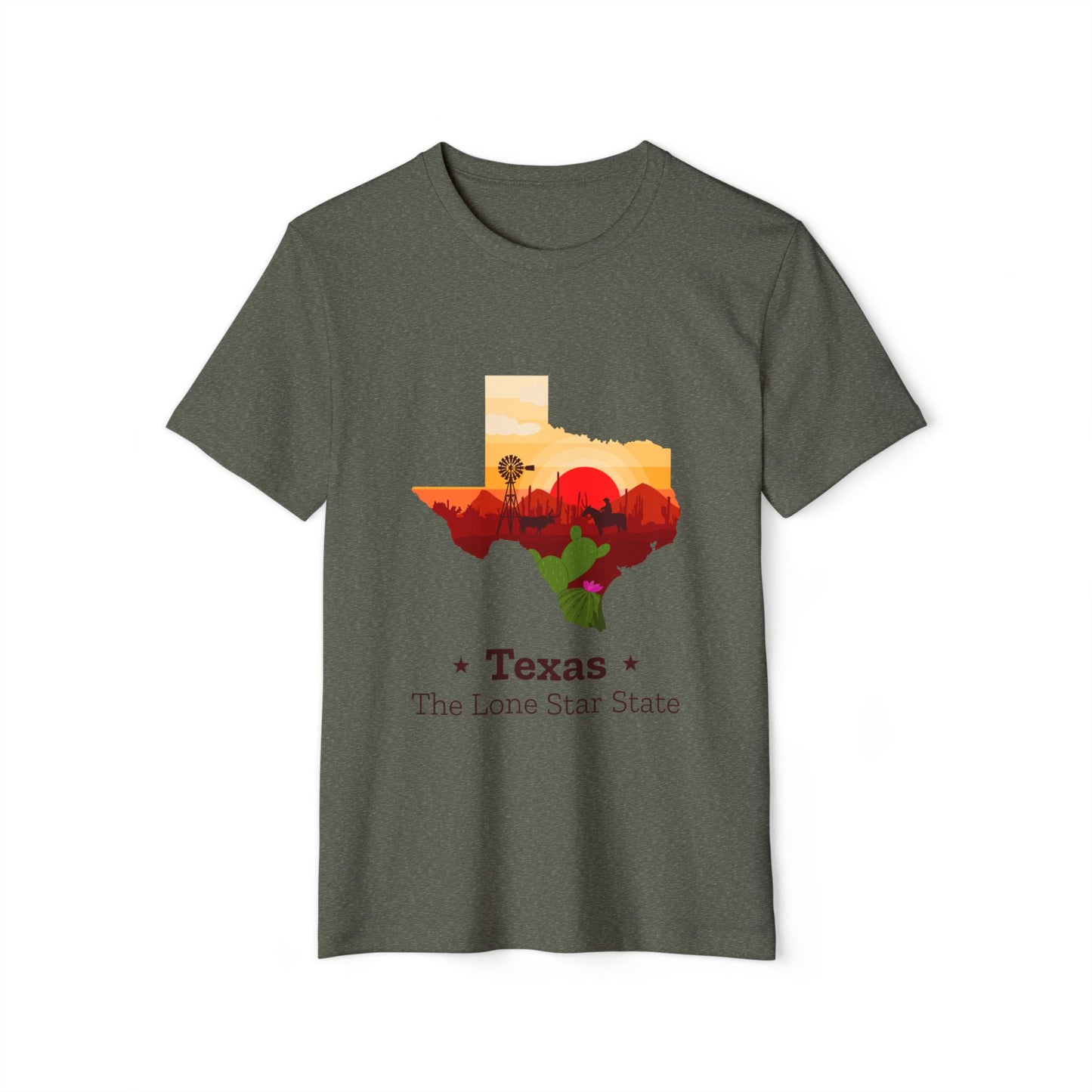 Texas Lone Star State T-Shirt – Scenic State Outline Tee