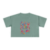 Crop Tee — "Bloom Life Is Good" Floral Graphic Crop Top