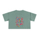 Crop Tee — "Bloom Life Is Good" Floral Graphic Crop Top