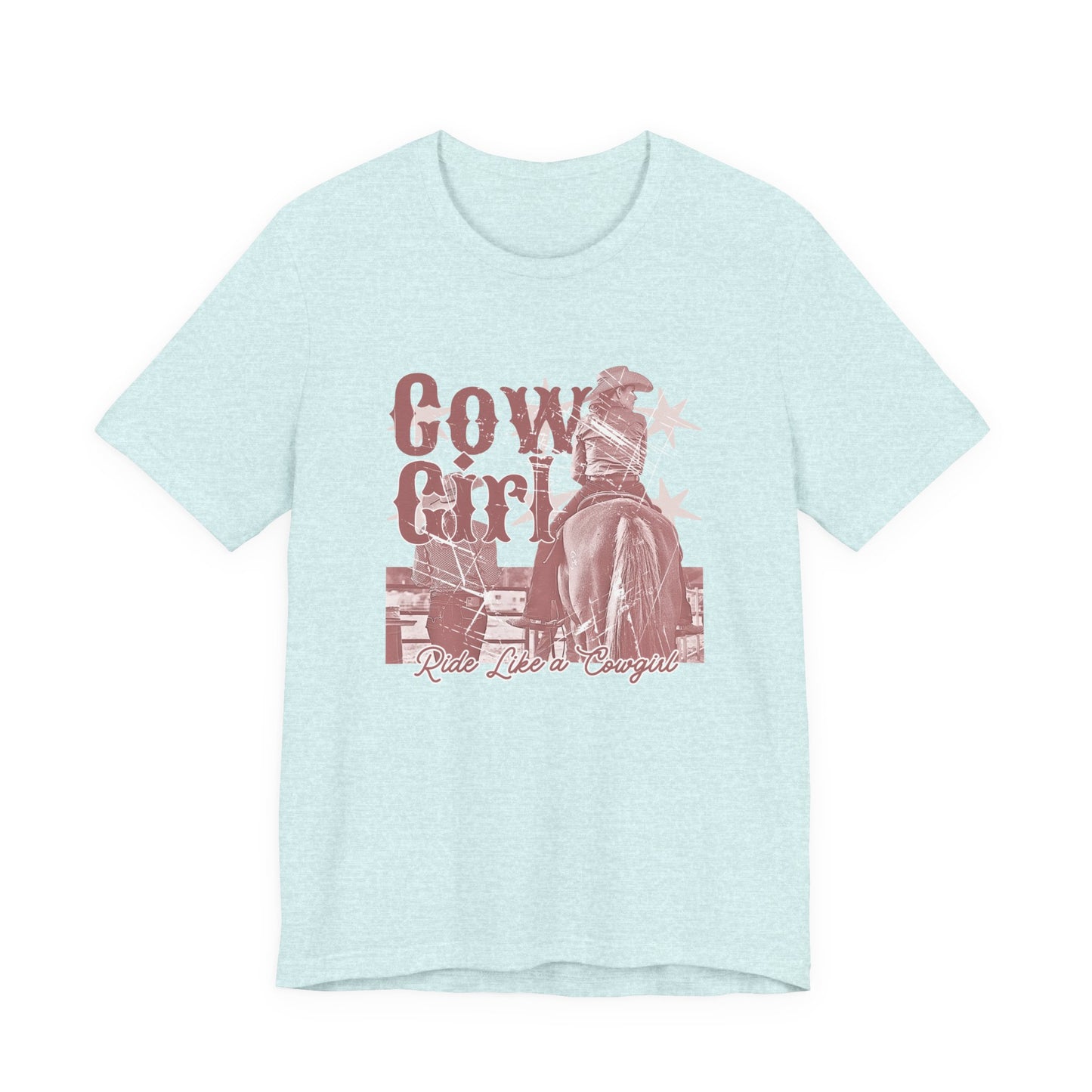 Cowgirl Tee – 'Cowgirl' Vintage Rodeo Graphic Short Sleeve Shirt