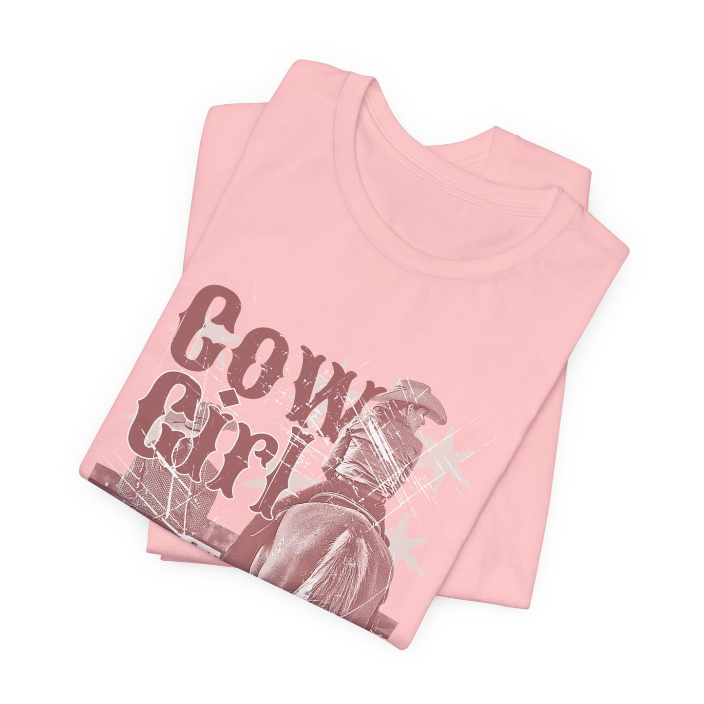 Cowgirl Tee – 'Cowgirl' Vintage Rodeo Graphic Short Sleeve Shirt