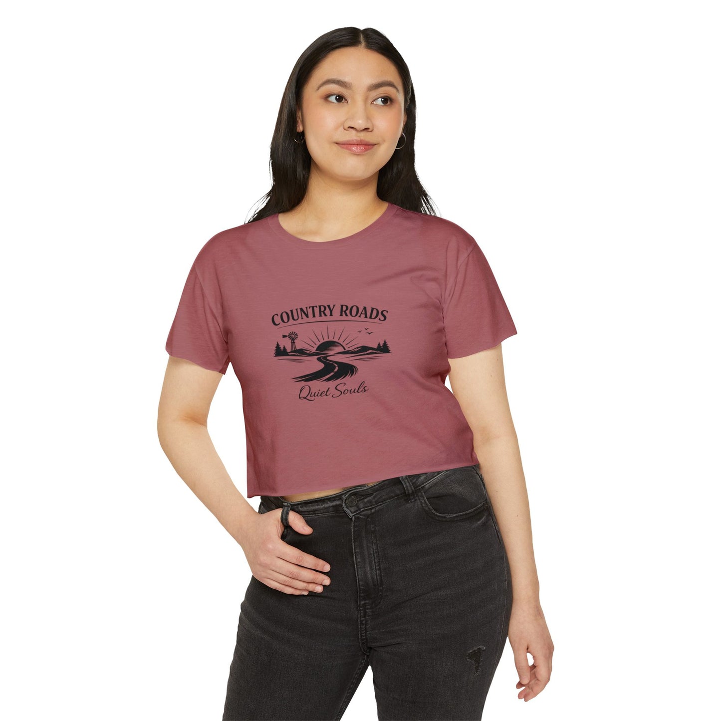 Country Roads Quiet Souls — Women's Festival Crop Top