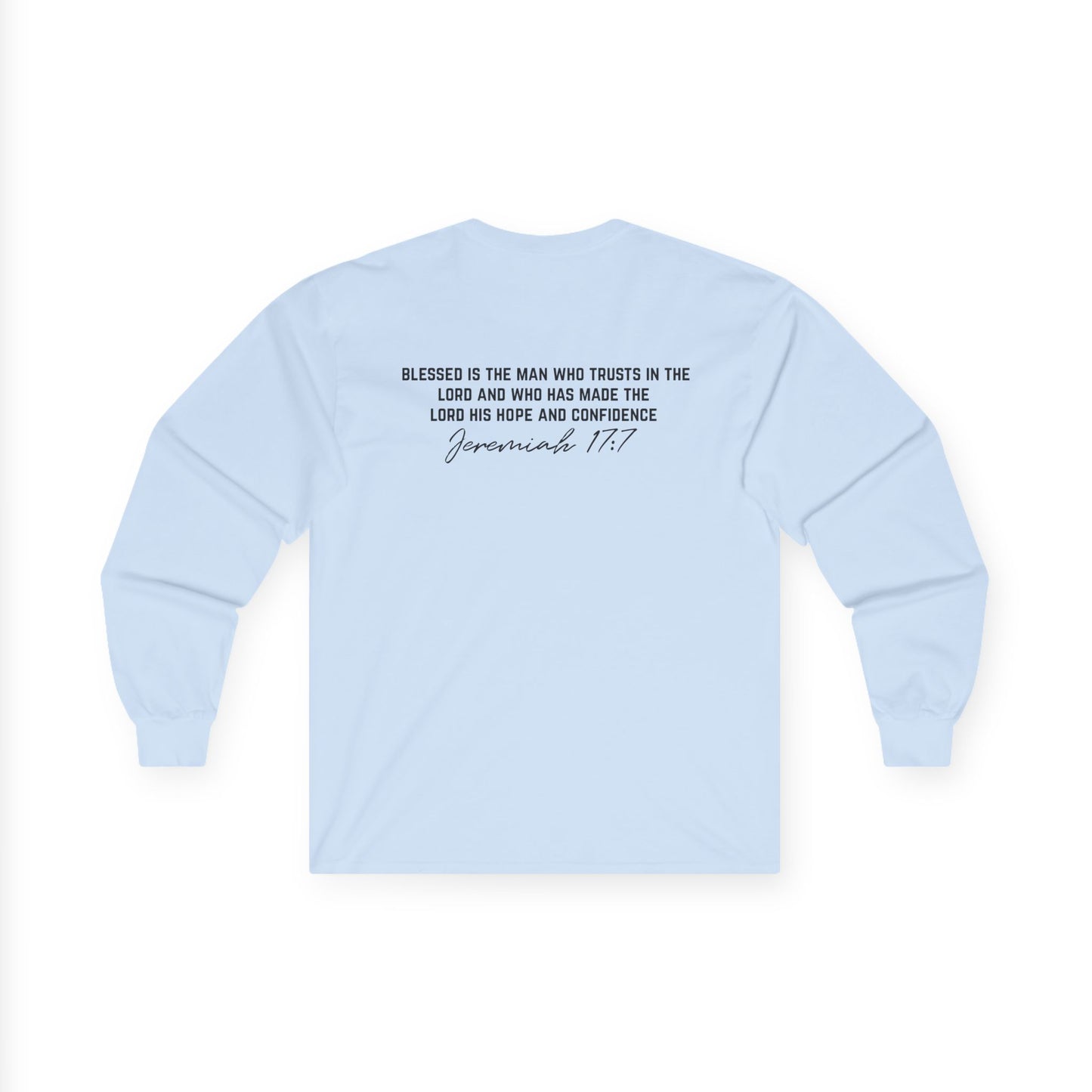 Father Man of God Long Sleeve Tee Vertical Script