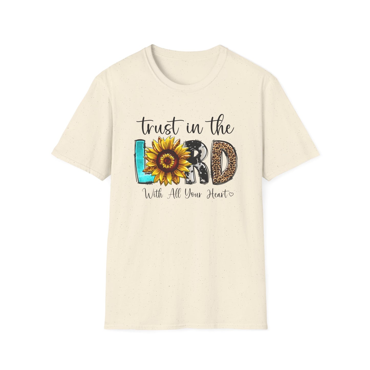 Trust in the Lord Sunflower T-Shirt — "Trust in the Lord with All Your Heart" Inspirational Christian Tee