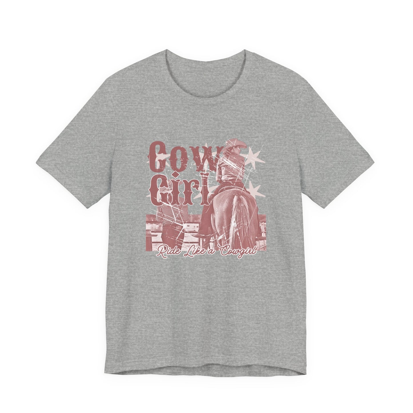 Cowgirl Tee – 'Cowgirl' Vintage Rodeo Graphic Short Sleeve Shirt