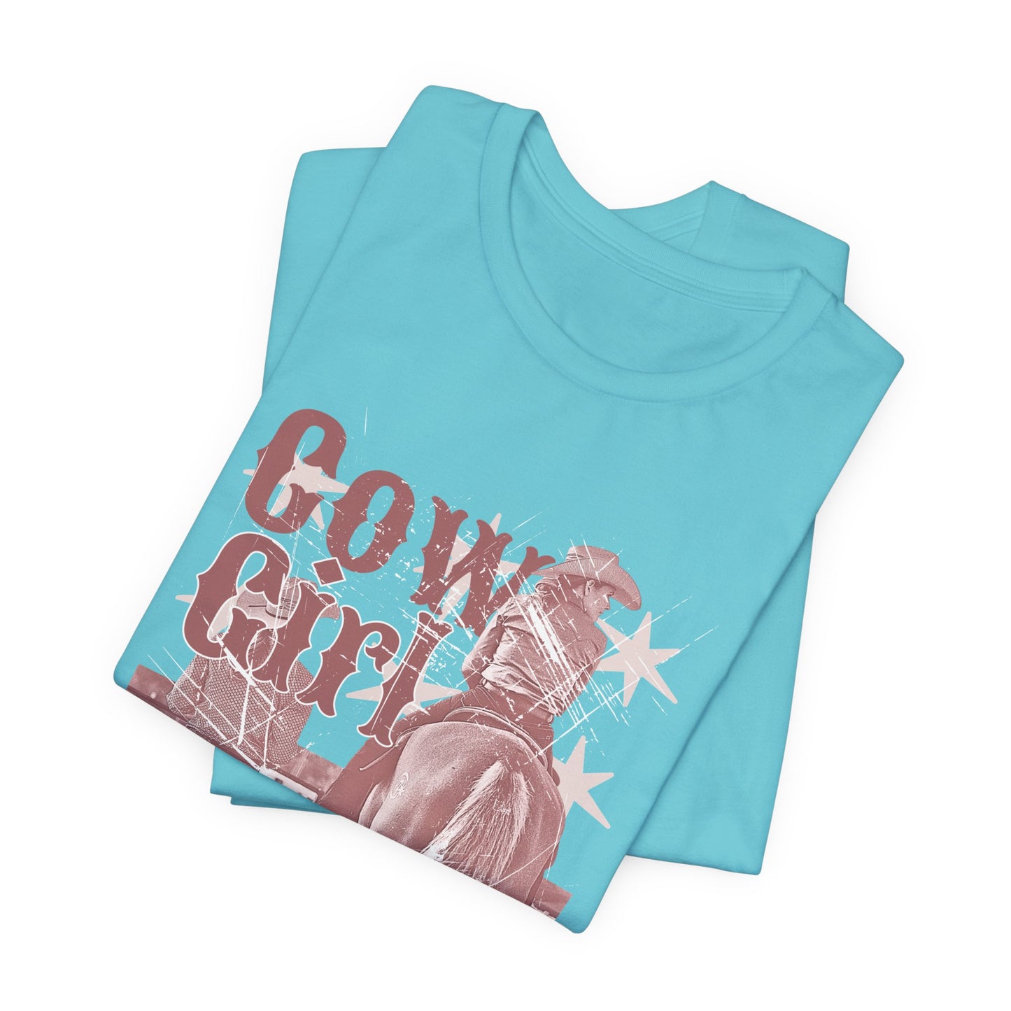 Cowgirl Tee – 'Cowgirl' Vintage Rodeo Graphic Short Sleeve Shirt