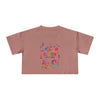 Crop Tee — "Bloom Life Is Good" Floral Graphic Crop Top