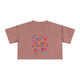 Crop Tee — "Bloom Life Is Good" Floral Graphic Crop Top
